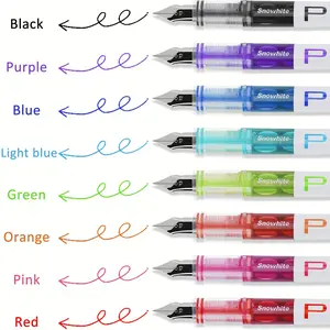 8 Color Liquid Ink Pens No Refill Needed Simple Large Capacity Ink Signature Neutral Pen Writing Pen Office Stationery Student Water Pen