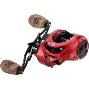 Baitcasting Reels, 8:1 Gear Ratio Fishing Reel with  Braking System Casting Reel, 9 + 1 Ball Bearings Super Smooth Anti- Baitcaster Reel