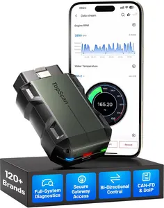 TOPDON Topscan Master OBD2 Scanner Bluetooth, Wireless Bidirectional Scan Tool, All System Diagnostic Tool for iOS & Android, 30+ Resets, FCA AutoAuth, CAN-FD/DoIP, Enhanced TopScan Car Code Reader