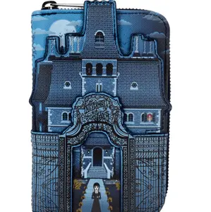 Loungefly MGM Wednesday Nevermore Castle Zip Around Wallet