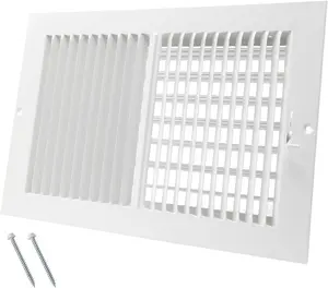 12 x 8 Inch [Duct Opening] Air Vent Covers for Wall or Ceiling - High Airflow 2 Way Steel Ventilation - Adjustable Wall/Ceiling Register, 13-3/4 Inch x 9-3/4 Inch [Overall Dimensions] outdoorfun