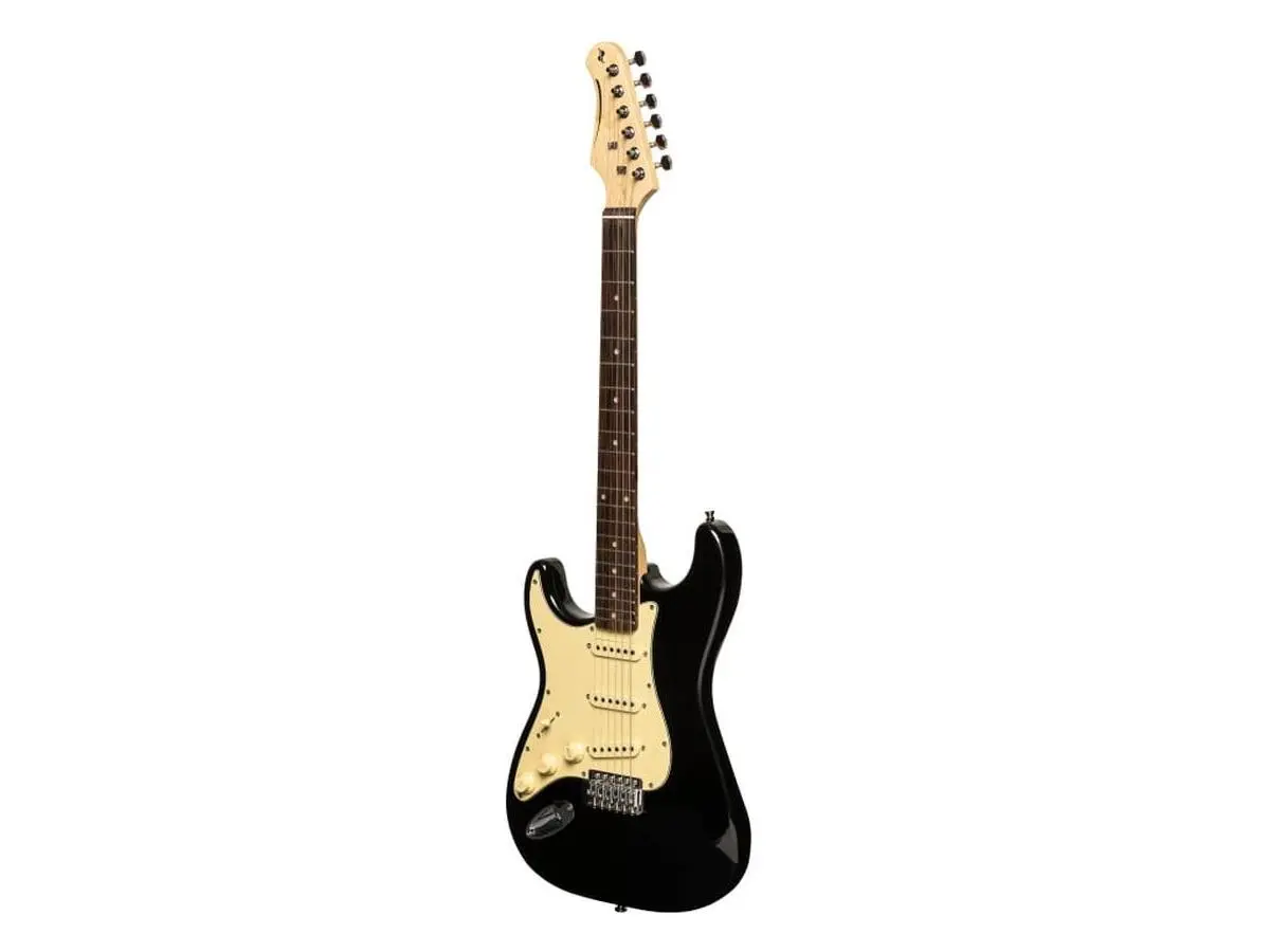 Stagg 26117 Standard S Electric Guitar, Left Hand Model - Black Stagg 26117 Standard S Electric Guitar, Left Hand Model - Black