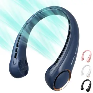 Neck Fan, USB Rechargeable Personal Fan, 3 Speeds Adjustable Powerful Strong Wind 360° Cooling, Quiet, No Blade Design, No Hair Twisting, Summer Gifts