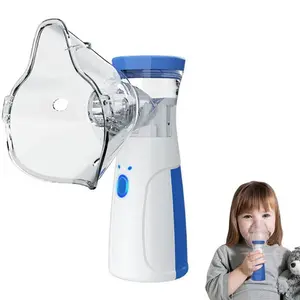 Portable Handheld Nebulizer & Mini Humidifier – Mesh Nebulizer for Adults & Kids, Handheld Electric Atomizer for Breathing Issues, Adjustable Mask, Travel & Home Use