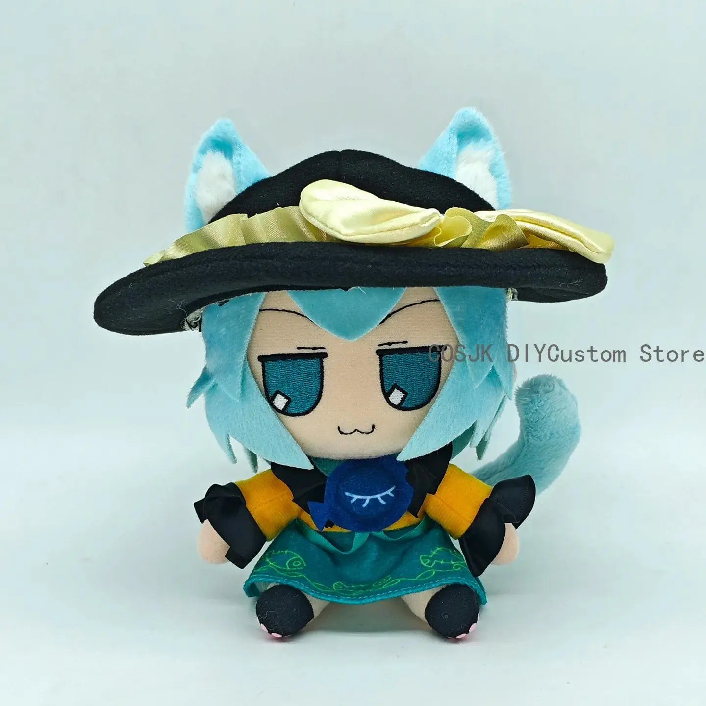 Anime Komeiji Koishi Touhou Project Fumo 20cm Cat Sitting Figure Model Pillow Anime Cosplay Plushie Cartoon Mascot Xmas Gifts