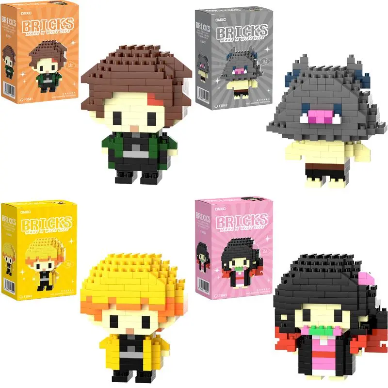 Deman Slayar Lega kimetsu no yaibe Building Blocks Tomioka Giyuu Figure Kamado Tanjirou Japanese Anime building blocks for kids