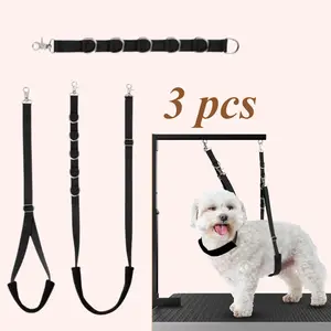 1Set Dog Grooming Belly Strap - Dog Grooming Table Arm Extension Strap with Adjustable D-Ring for Bathing Restraint, No Sitting Hanging Frame, Suitable for Small And Medium Dogs And Cats for Grooming And Washing