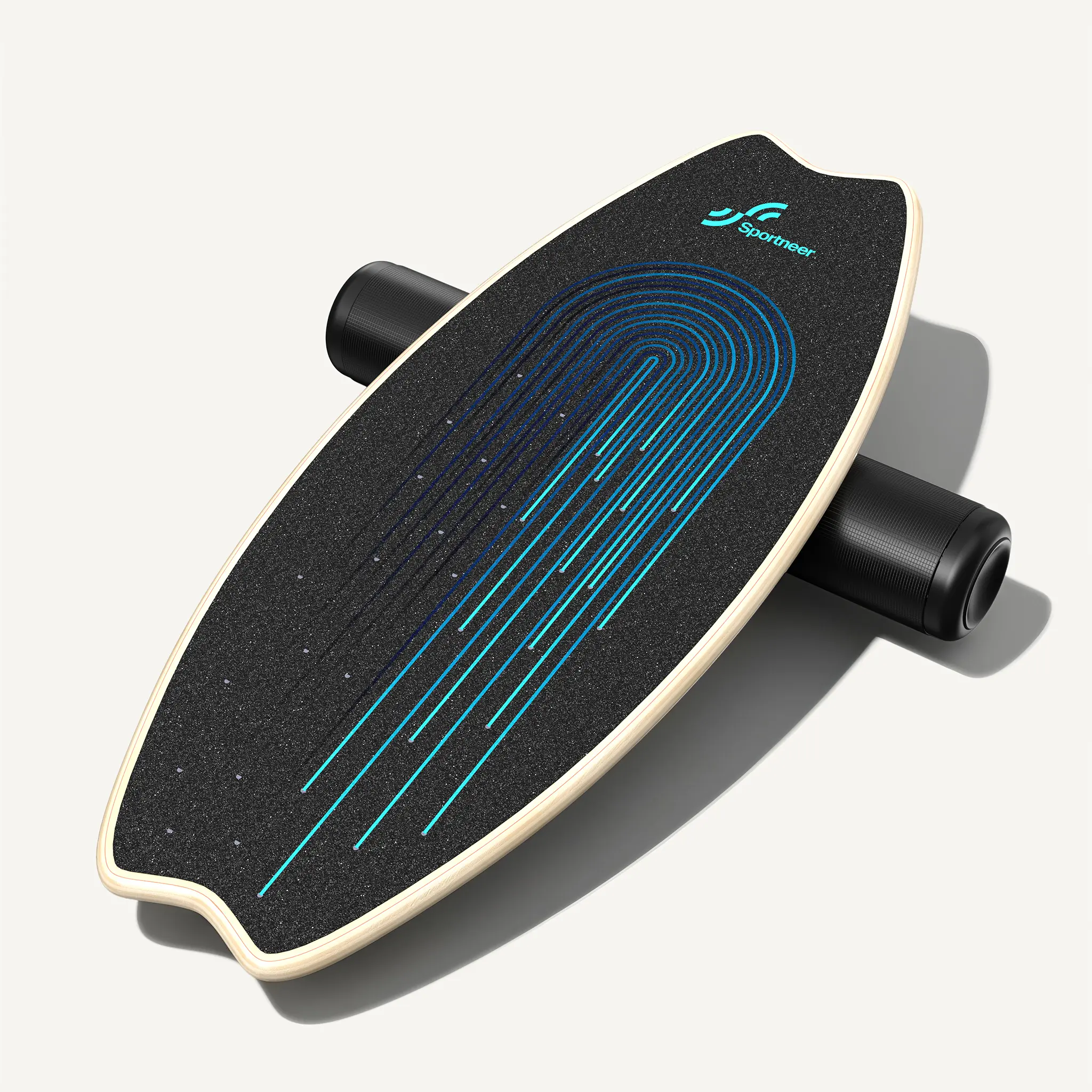 Sportneer Balance Board, Adjustable Birch Wood Trainer with Matte Non-Skid Surface, 2-in-1 Core Training Set with Upgraded Rollers & Ball, Balanceboard, Fitness Tool, Workout Equipment, Home Workout, Exercise Equipment, Unisex, Solid Rubber Ball, Home Gym