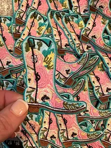 Cowboy Boot Floral, Cowgirl boot patch, cowgirl patch, rodeo patch, country patch, boot patch, boots patch,DIY Patch,western patches