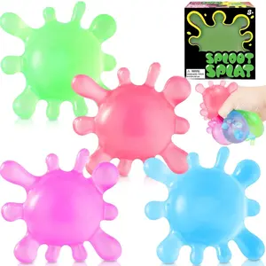 Bacteria Virus Shape Maltose Squeeze Toy Set, Stress Relief Soft Balls for Adults & Kids, Prank Party Gift, 1 Piece Pack, 4 Pieces Available, Sensory Grippie Set, Squishies