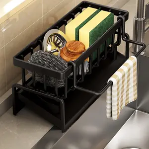 Kitchen Sink Storage Rack, Sink Caddy, Multifunctional Durable Cleaning Tool Storage Rack, Home Organizer for Kitchen & Bathroom, Bathroom Organizing Accessories