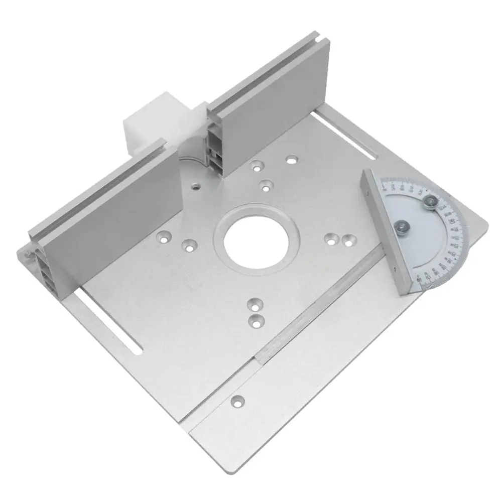 Multifunctional Aluminum Router Table Insert Plate, Woodworking Electric Wood Router Flip Plate for Working Benches, Router Plate, Hardware, Tool Accessories