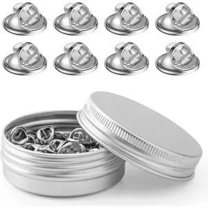 50PCS Metal Locking Pin Backs, Pin Keepers Locking Clasp, Badge Insignia Pin Backs Replacement (Silver)