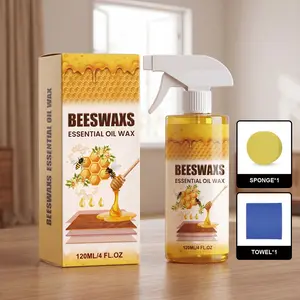 Wood Polish Beeswax Spray, Furniture Floor Cleaner, Brightening Daily Care, Removes Dirt, Enhances Shine, Essential Wood Maintenance Tool