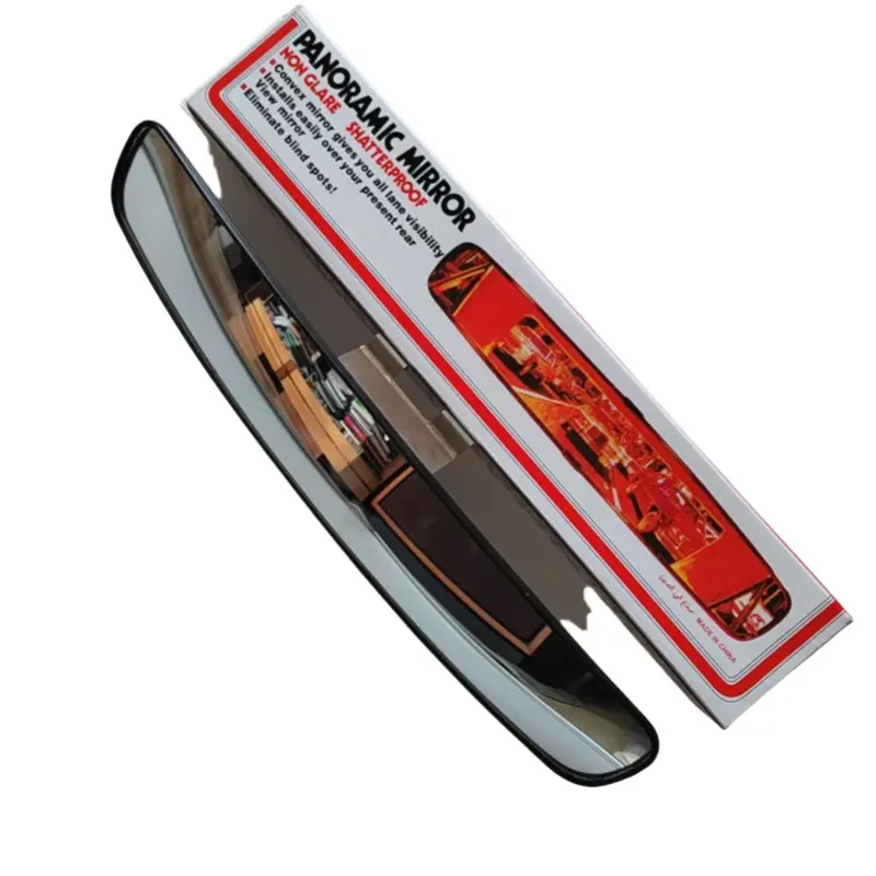 17.5" Clip-On Panoramic Convex Glass Rear View Mirror, Glare-Free Safety Aid for Trucks & Large Vehicles, Blind Spot Reduction