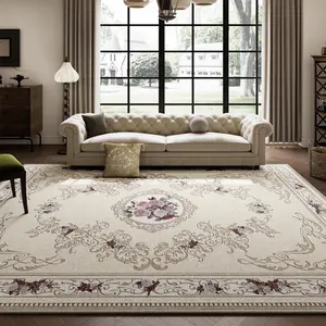 Vintage Flower Pattern Area Rug, Floral Area Rug, Floral Print Rug, 1 Count Non-slip Soft Floor Mat, Living Room Rug, Rug Design Decorative Mat, Decorative Carpet for Home Living Room Bedroom Hotel Dormitory, Room Decor for Women, Flower Area Rugs