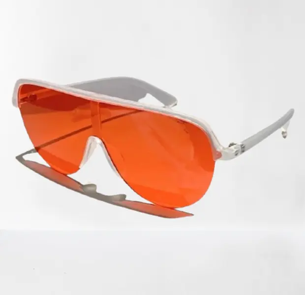 It's A Blurr-Tinted Sunglasses with Gradient Lenses Semi-rimless Tinted Orange Lenses for Ultimate Protection and Modern Look