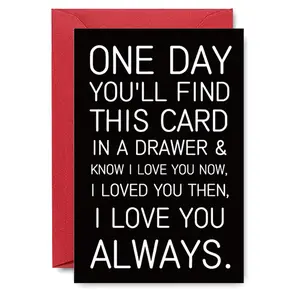 One Day You'll Find The Card in A Drawer, Funny Birthday Card, Anniversary Card, Perfect for Valentine's Day, Anniversary, Or Just Because, Custom Message Card, Greeting Card