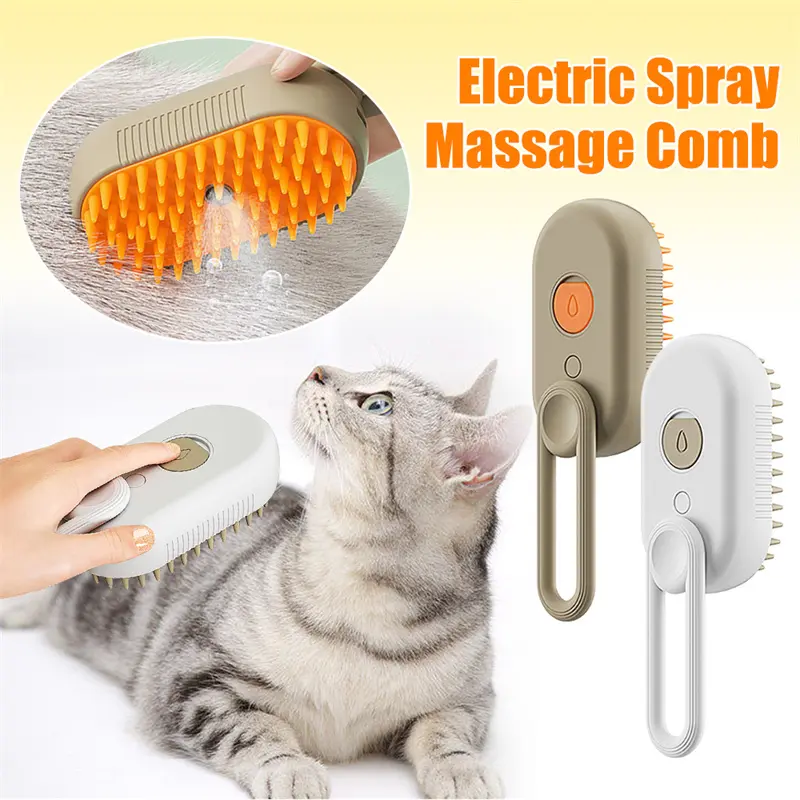 Pet Steam Groom Brush Electric Steam Brush 3 In 1 Massage Pet Grooming Comb Hair Removal Combs Pet Products