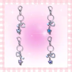 Butterfly Rhinestone Keychain Charm