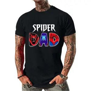 100% Cotton Mens Spider Dad Design Father's Day Matching Family Birthday T-Shirt