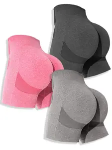 Women's Solid High Waist Sports Shorts, Tummy Control Biker Shorts, Yoga Short Leggings, Workout Shorts, Summer Gym Clothes, Summer Outfits 2024, Ladies Sportswear Bottoms