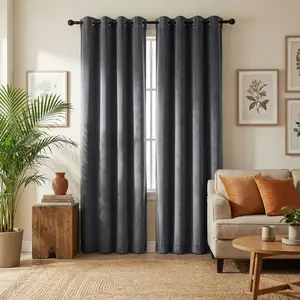 Curtain Club 2 Panels 52x84 inches, round design, Dutch wool fabric, smooth, light-blocking, high-end elegant, luxurious, FT2608