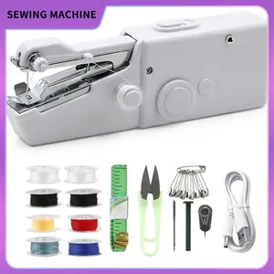 Mini Handheld Sewing Machine Portable Electric for Beginners Complete Accessory Kit for Quick Home Repair Travel DIY Projects