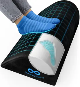 Foot Rest for Under Desk at Work - Memory Foam Office Foot Stool & Under Desk Footrest Leg Elevation Pillow for Gaming & Home Office, Supports Posture