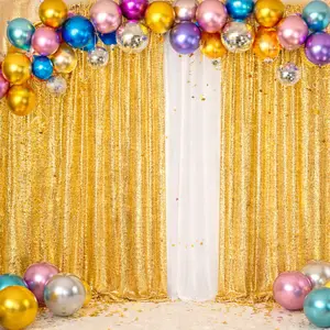 UJOY PARTY Sequin Backdrop Curtain  Glitter Sequence Backdrop for Parties Photo Booth Graduation Photography Background Drapes for Wedding Birthday Bridal Showers Bachelorette Party Thanksgiving Halloween Christmas ecorations