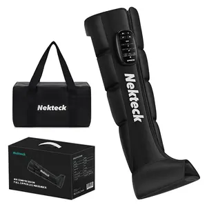 Nekteck Cordless Leg Massager Recovery System (Single Leg Only),Air Compression Massage, Full Leg Boots for Circulation and Pain Relief Comfort Daily