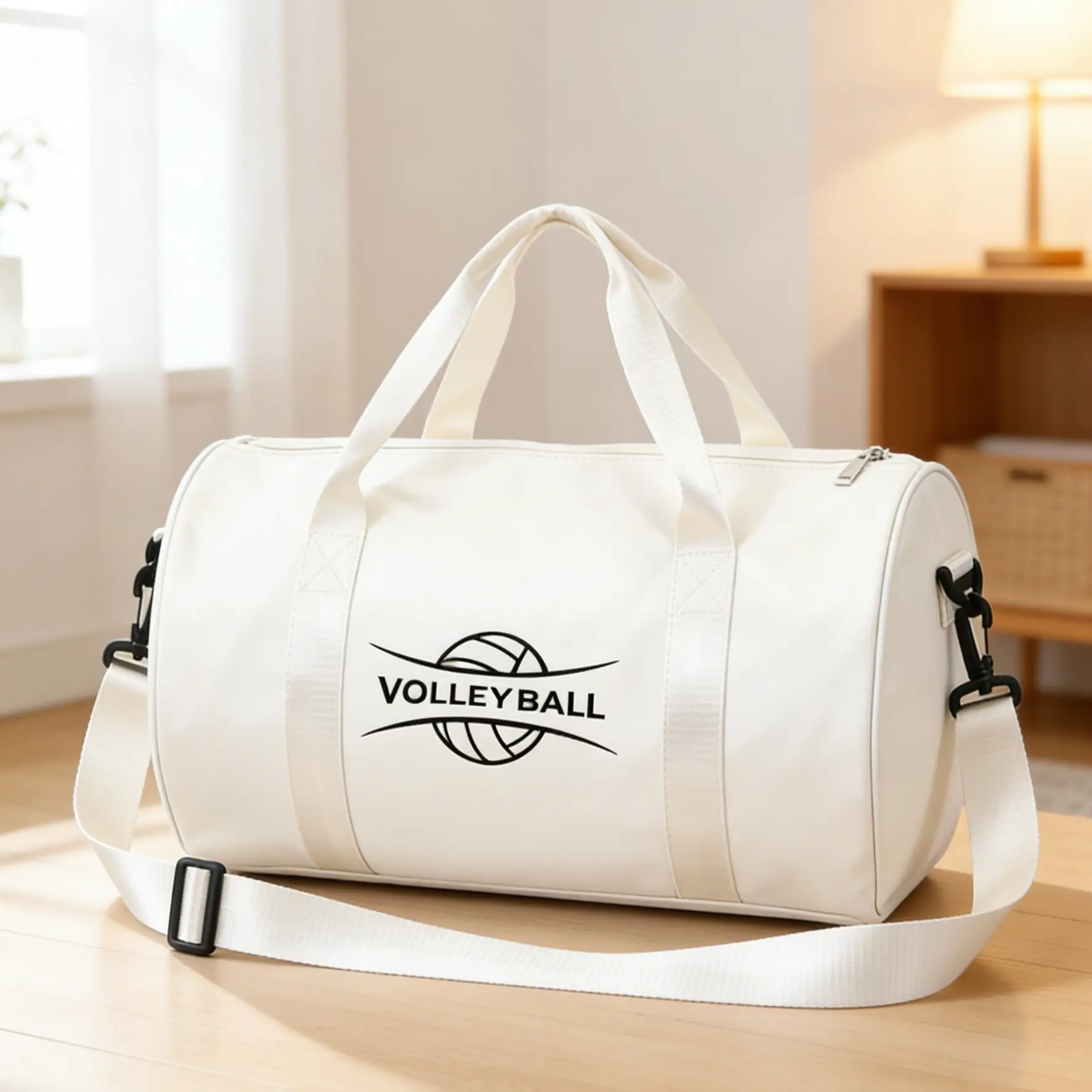 Volleyball Print Gym Bag, Workout Sport Bags, Dry Wet Separation Sports Backpack, Durable Oxford Cloth, Ideal for Travel, Yoga, Outdoor Camping