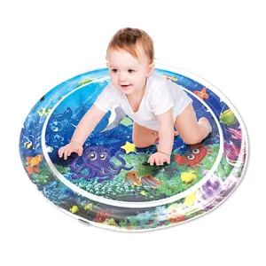 Multifunctional Ocean Pattern Inflatable Water Mat, Thickened PVC Non-Toxic Odorless, Leak-Proof Durable, Parent-Child Play Toy Gift for Kids 3+