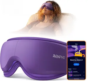 RENPHO & Headspace Eyeris Zen Eye Massager with Heat, Meditation Sounds, Ultra-Quiet Eye Mask for Stress Relief & Sleep Spring Glow Up