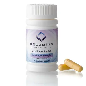 Relumins Advanced Glutathione Booster - Max Strength - 30 Vegetarian Capsules - Halal Certified - Supports Healthy Skin and Good Antioxidant Levels for Overall Wellness