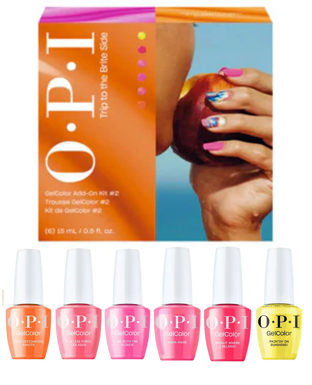 OPI Gel Color Trip to the Brite Side Inteli-Gel Summer 2026 Gel color 6Pc Add on Kit 2 #GC382