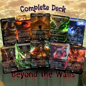 Beyond the Walls – Dark Anime Commander Deck – MTG Proxy EDH 100+ Cards and Token – Horde Aggro Strategy – Ready to Play - Gift for Friend