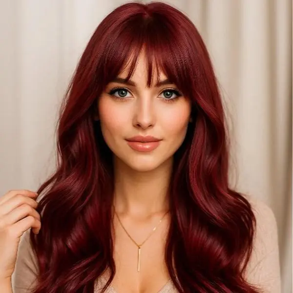 Orange Long Curly Cosplay Wig for Women, High-Temp Synthetic Fiber, Breathable and Easy to Wear for Parties and Events, Synthetic Hair, High-Quality High-Temperature Fibers