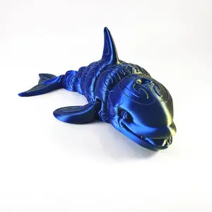 3D Printed Articulating Orca (Tattooed) - Home Decor Ornaments