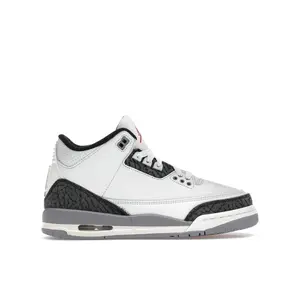 Jordan Kid's 3 Retro Cement Grey Basketball Shoes, from StockX