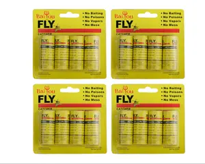 16-Piece Fly Paper Strip Set - Effective Fly Catcher, Ribbon Traps for Household and Outdoor Use Super Value TIKA
