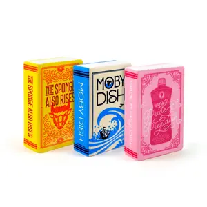 Genuine Fred Neat & Novel Dish Sponges – Set of 3 Cute 3-Layer Cleaning Pads for Dishes, Scrubbing & Shine – Funny Kitchen Gadget, Practical & Playful Gift for Home Cooks, Busy Parents, or Book Lovers