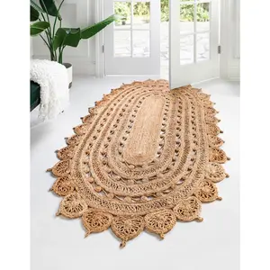 Natural Braided Jute Rug