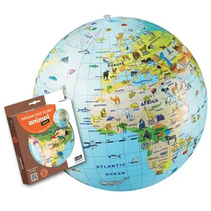 World Animals 20-inch Inflatable Globe