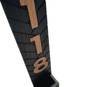 Black herringbone pattern address planter box