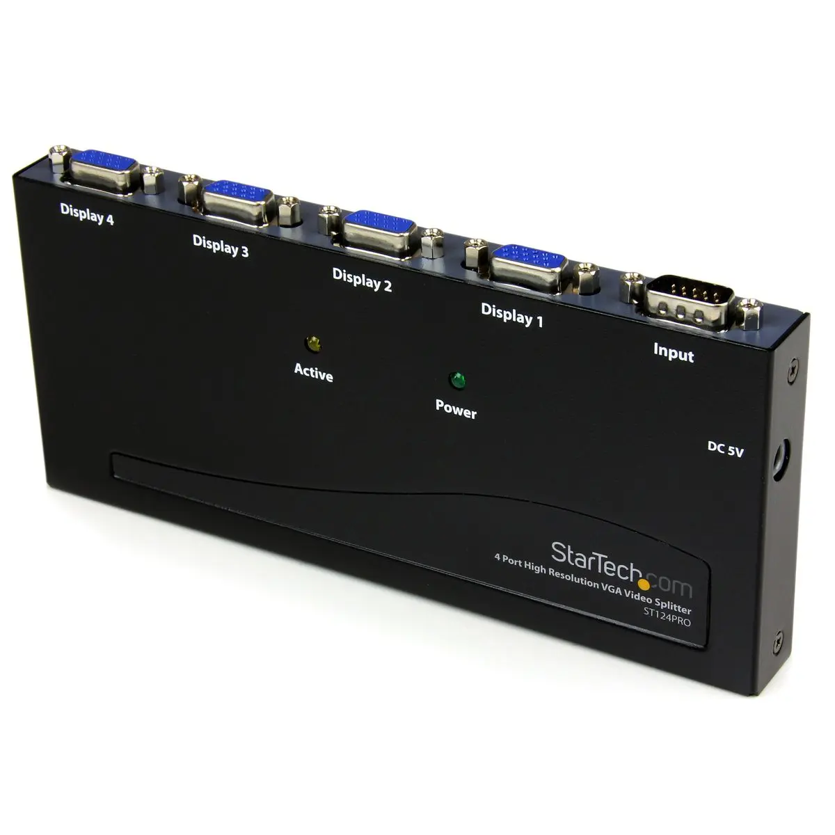 StarTech 4-Port High-Resolution VGA Video Splitter, Compatible with VGA Displays for Multiple Screens
