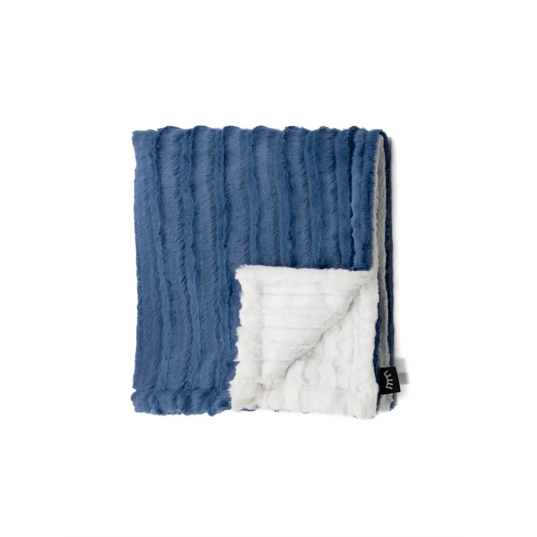 Minky Blanket Chinchilla - Cobalt