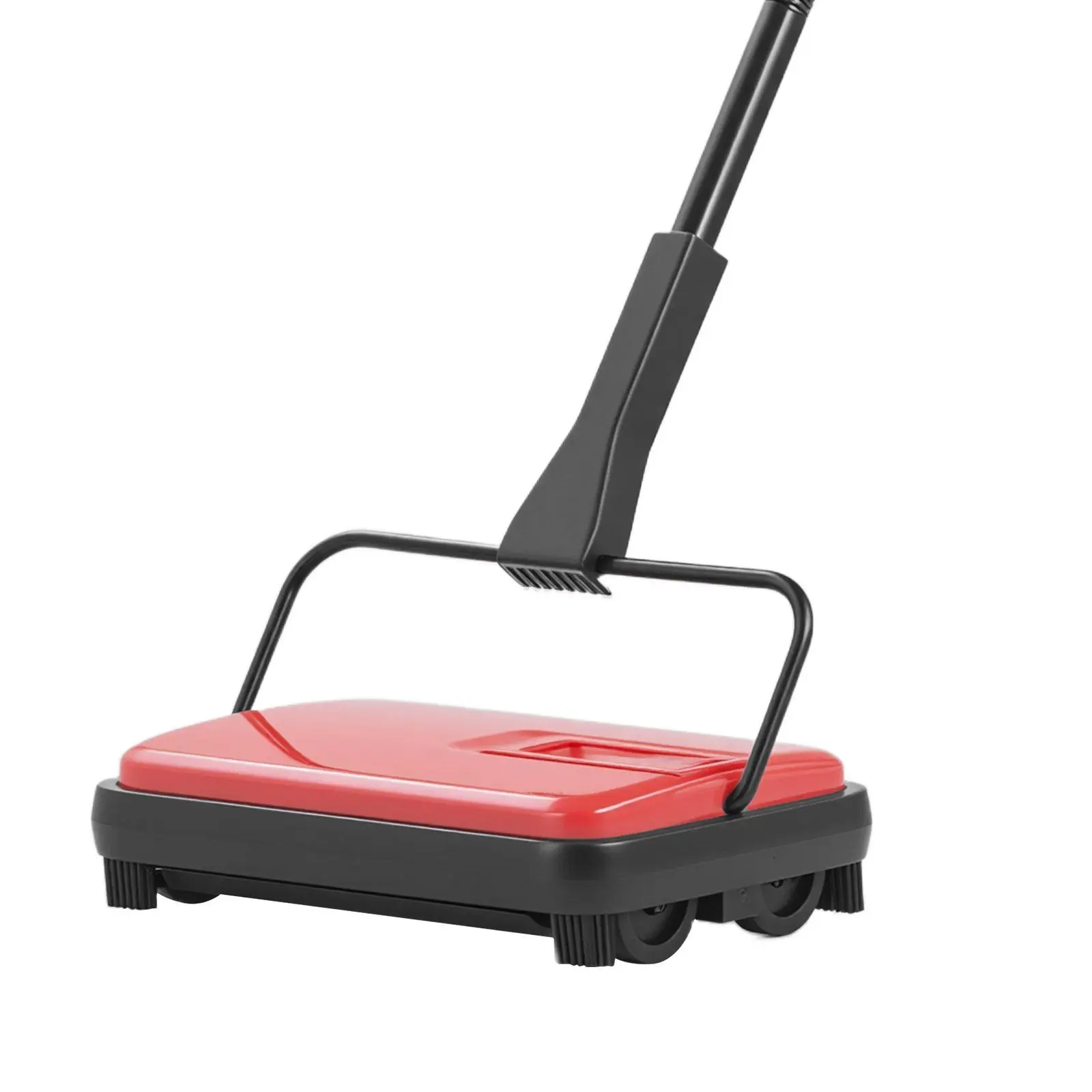 VEVOR 180-Degree Rotating Manual Sweeper - 6.7 in Path, 300 ml Dustbin, Comb Tool, 4 Wheels, Roller Brush, Extended Grip - Office Use, Cleans Dust, Pet Hair, Hard-to-Reach Areas on Hardwood, Laminate Floors, 180-Degree Rotating Sweeper