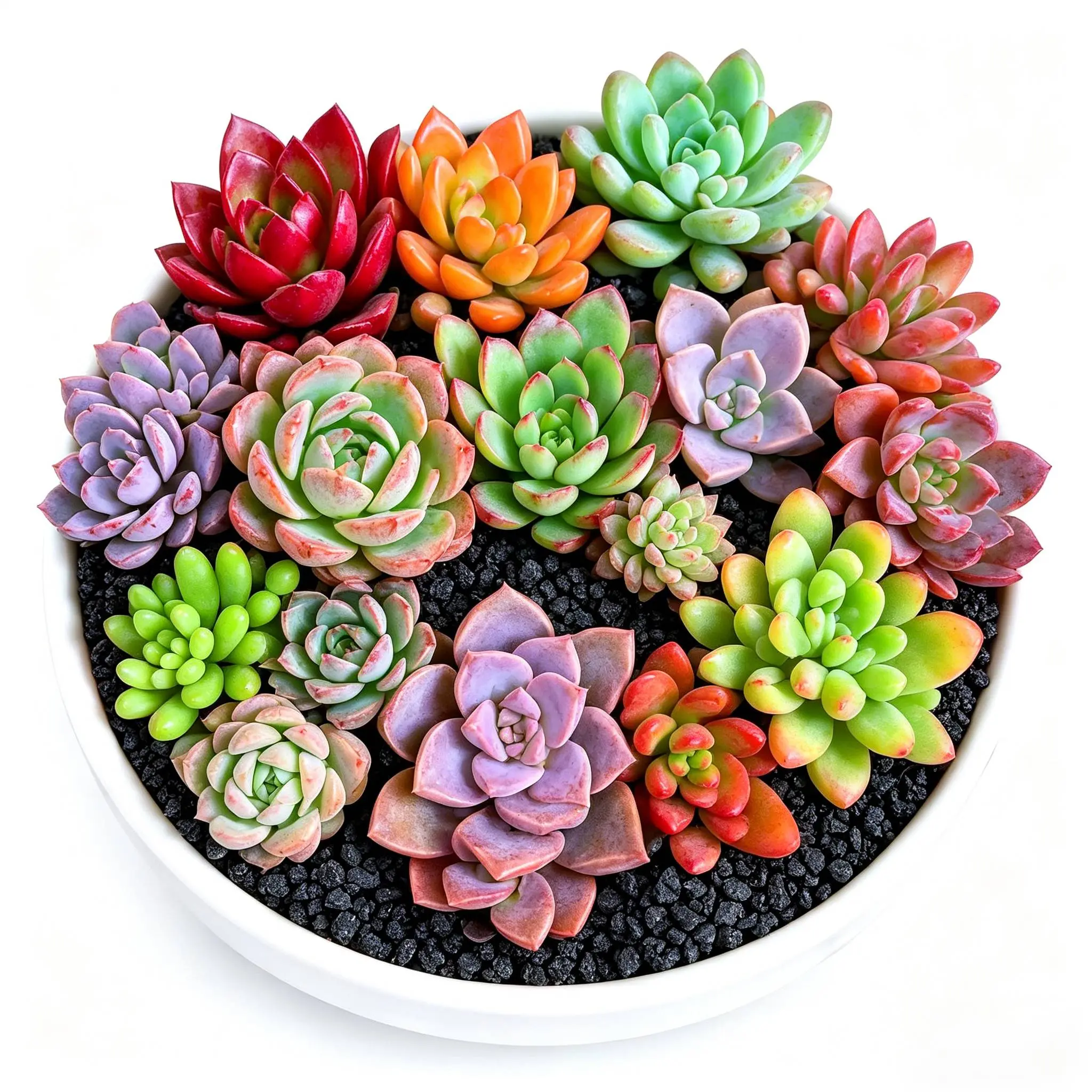 Mini Live Succulents, Colorful Aesthetic Indoor Decor, Easy‑Care Houseplants for Home & Office, Base‑Grown Quality Potted Succulents