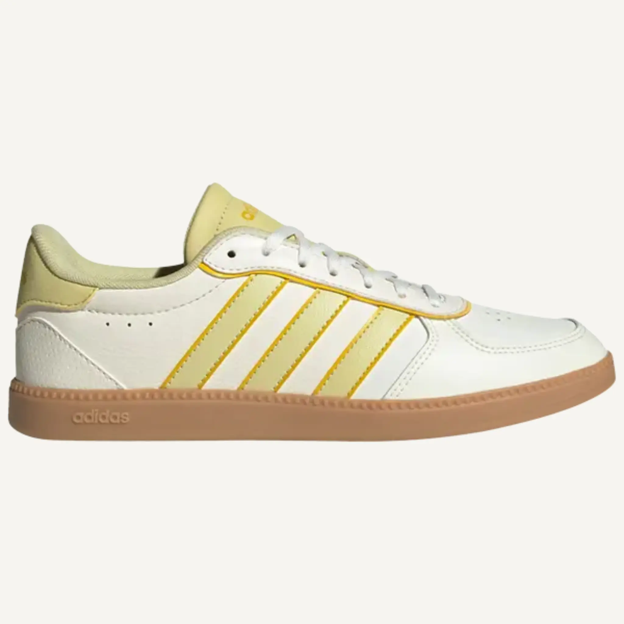Adidas Women's Cream/Yellow Breaknet Sleek Sneakers, JH6878 (No Box), Ad